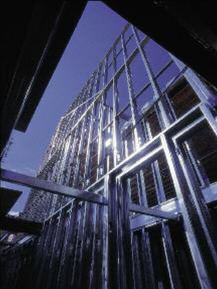 Angled View of Steel beams