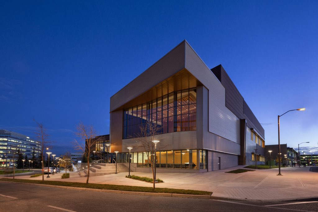 Exterior Night Taylor Centre for the Performing Arts