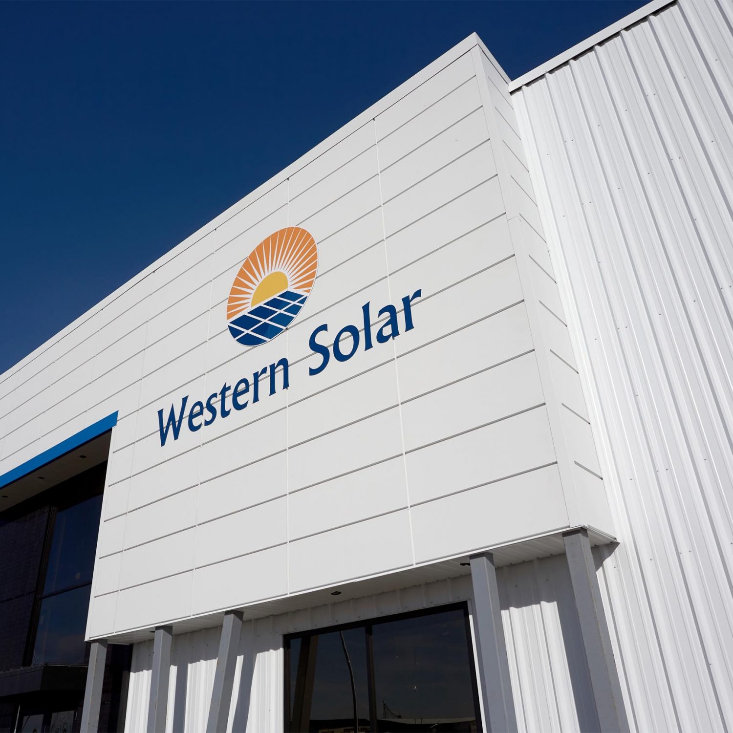 Close up of Western Solar Building Exterior