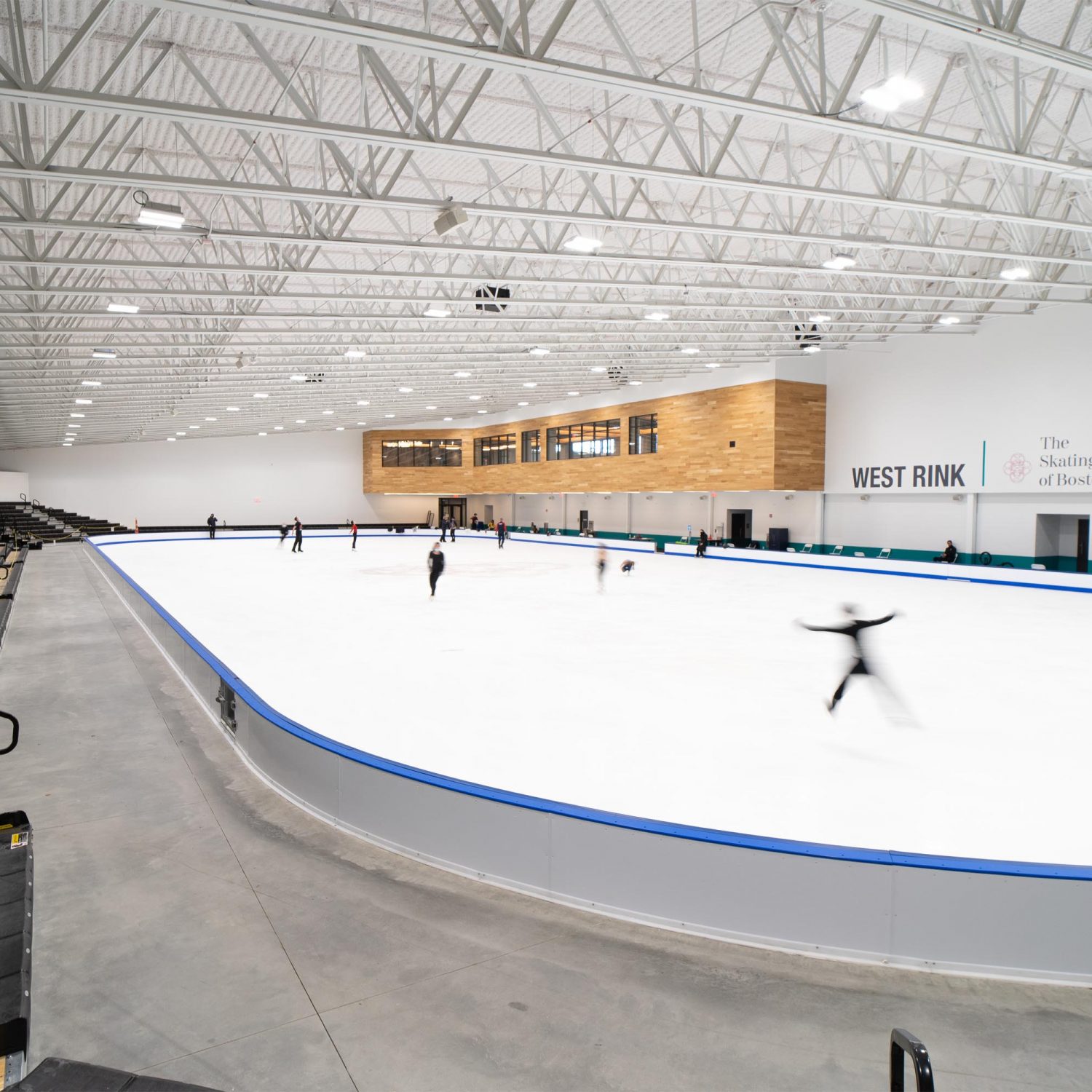 Boston Skating Club Interior Rink with Ice Skaters